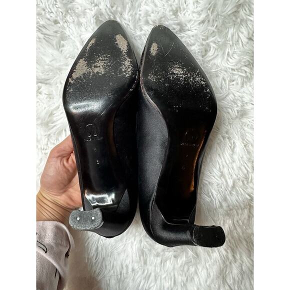 St. John Made In Italy 3" Heels‎ Pointed Toes Gold Insoles Leather Sparkle Sz 7 - Picture 9 of 11